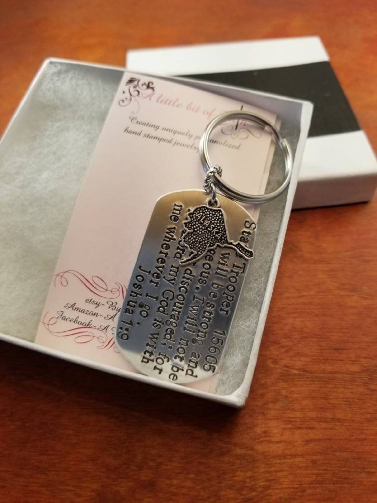 Alaska State Trooper Joshua 1:9 Key Chain - Etsy