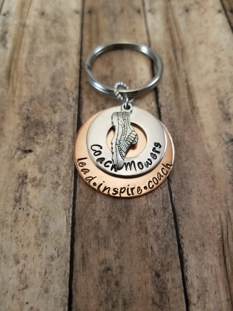 Track Coach Key Chain Lead Inspire Coach Running Coach Etsy