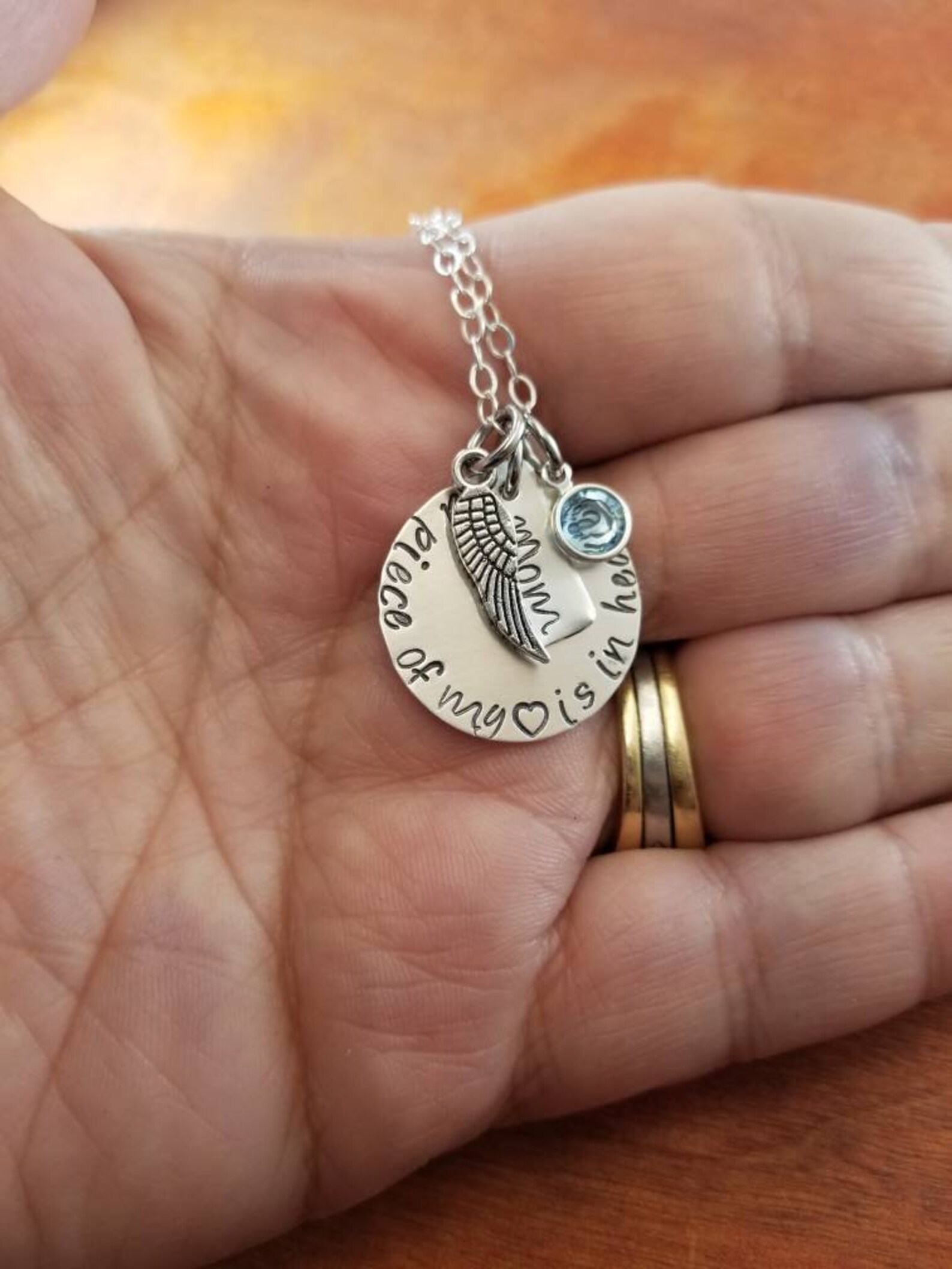Memorial Necklace Loss of Loved One Piece of My Heart in | Etsy