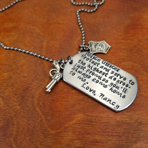 Law Enforcement Protect and serve key chain, police, state trooper, Thin blue line, keep him safe, LEO graduation Hand Stamped Personalized
