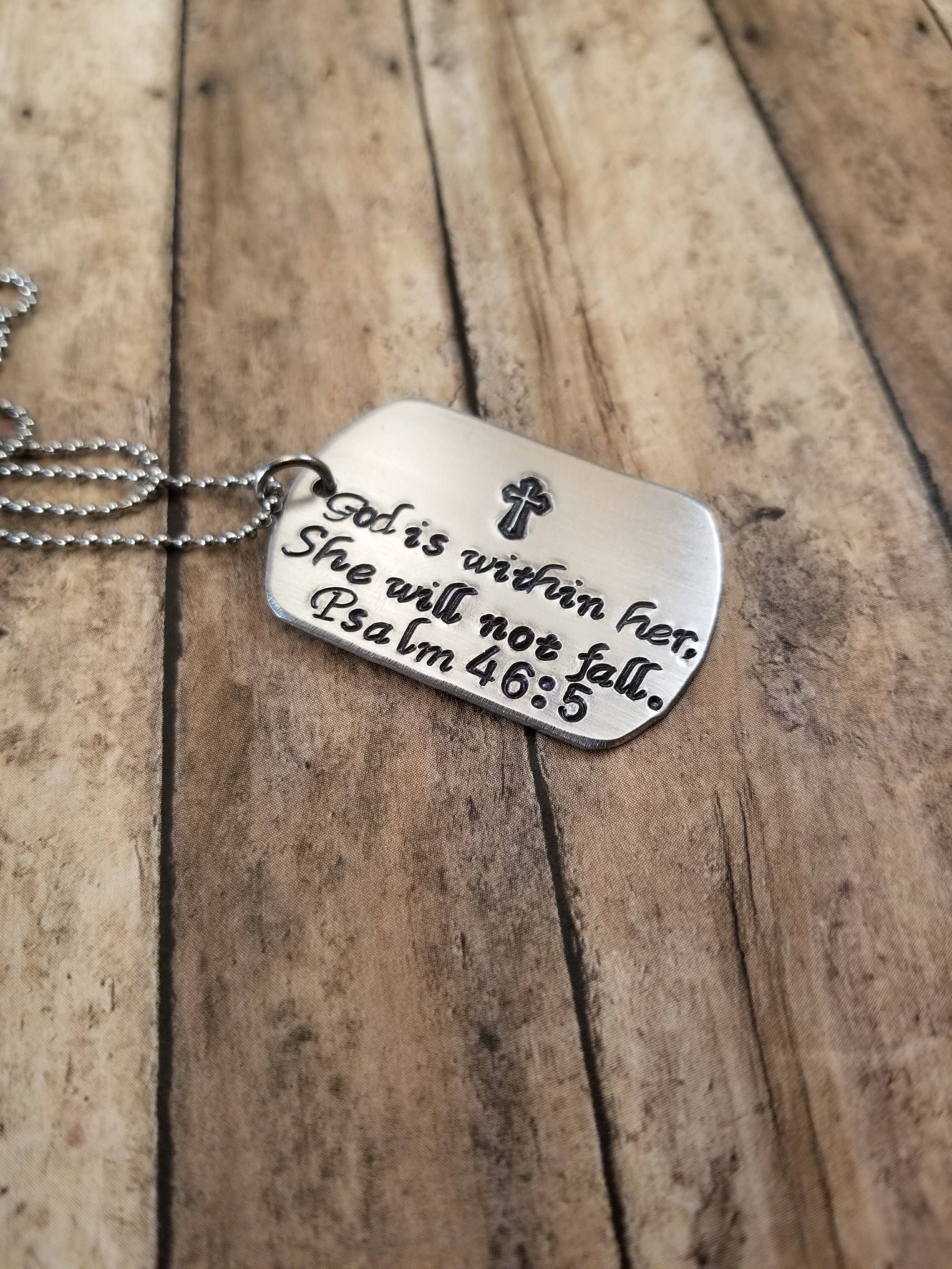 Scripture Key Chains God is Within Her Bible Verse Key Chain, Psalm 46:5, Christian Gift ...