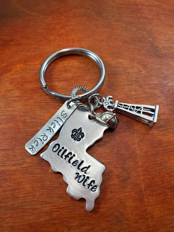 Buy Louisiana Oilfield Wife Key Chain Louisiana State Keychain Online in  India 