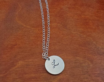 Dainty sterling silver Initial necklace