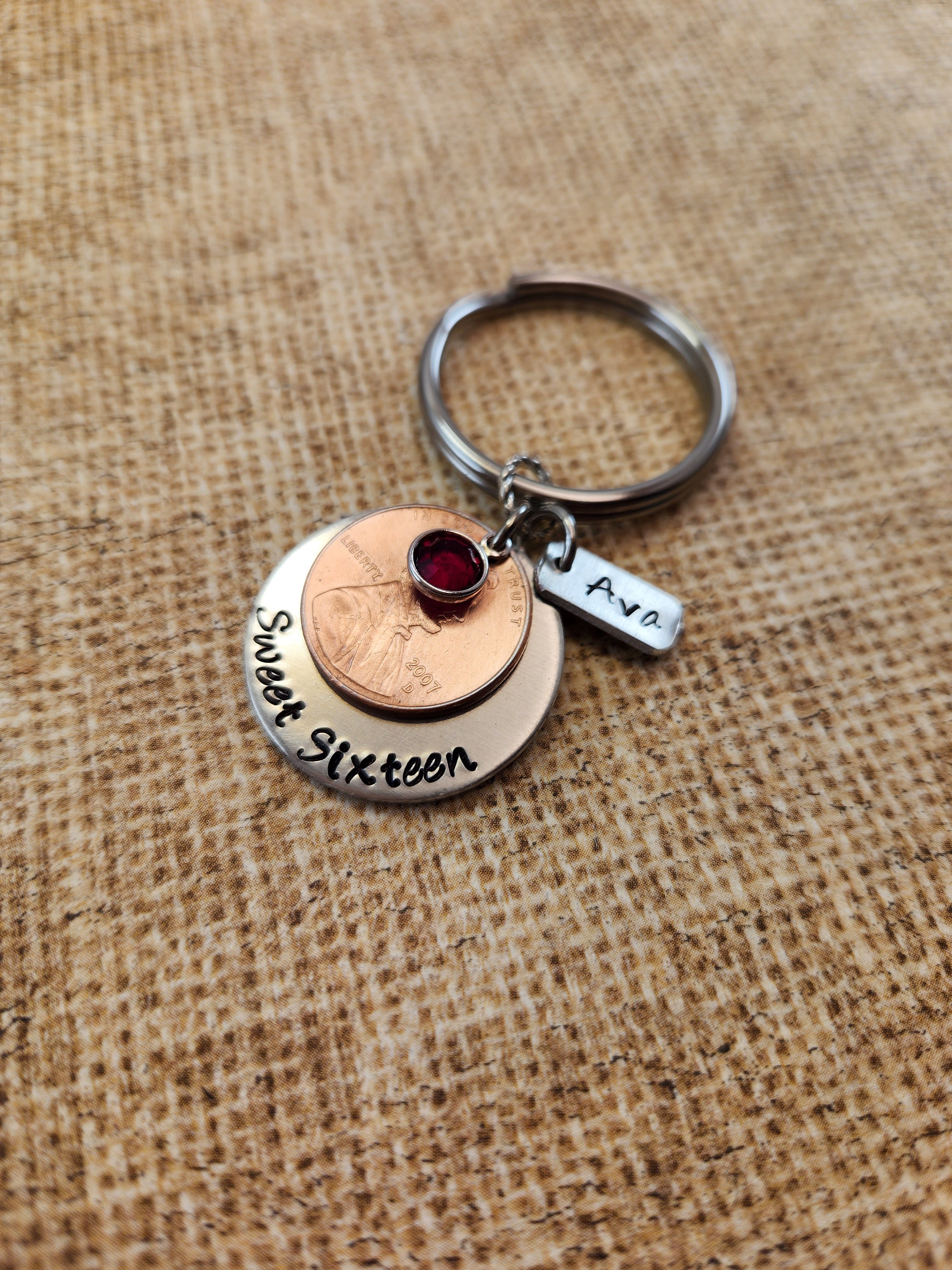 Sweet 16 Birthday Penny Celebration Key Chain - Etsy Australia