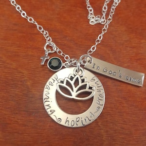 Fertility necklace, Praying for baby, Lotus flower necklace, In God&#39;s time