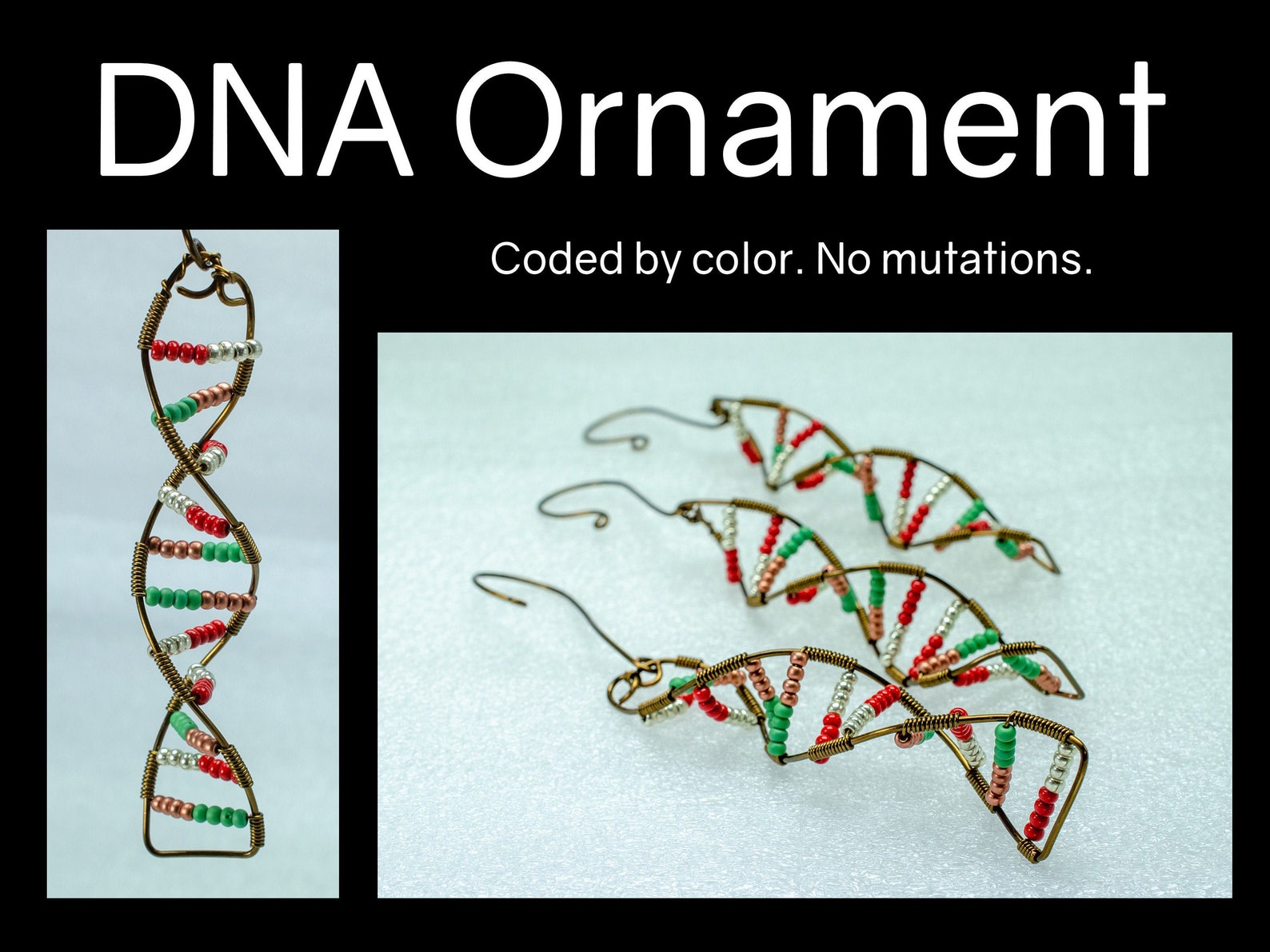 DNA Ornament Science Christmas Art Educational Biology Etsy