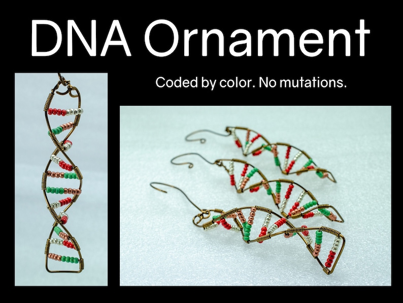 DNA Ornament Science Christmas Art Educational Biology Etsy