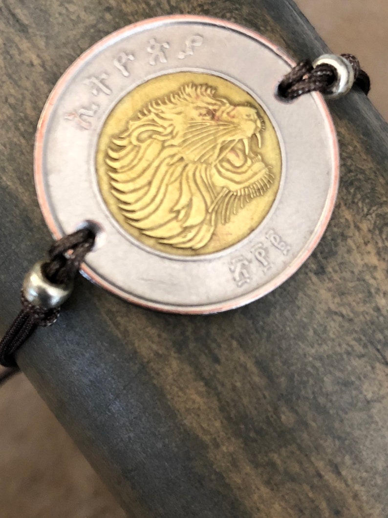 LIBRA / LEO Coin/ Libra Scales/ Lion / Adjustable Cording