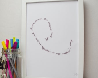Psalm 139 Christian Nursery Print: 'You Knit Me Together' Art