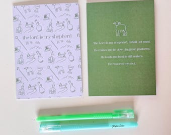 The Lord Is My Shepherd Card Set  Pack of 2 Christian Encouragement Cards | Psalm 23