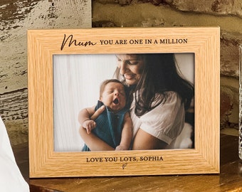 Mothers Day Gift For Mum, Personalised Gifts For Mum, Unique Mothers Day Gift From Daughter, Engraved Mummy Photo Frame, Custom Gift For Her