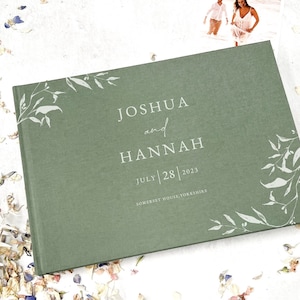 Minimal Script Wedding Guest Book 