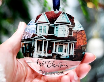 New Home Christmas Bauble Ornament, Our First Christmas In New Home Ornament, Custom Christmas Tree Decorations,  New Homeowner Gift 2023