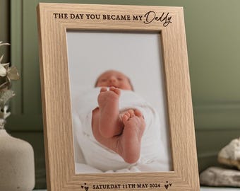 Personalised First Time Dad Gift, New Dad Photo Frame, Daddy Christmas Gift From The Baby, Birthday Present For A New Father