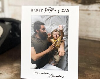 Personalisierter glücklicher Vatertagsgeschenk-Bilderrahmen | Bestes Geschenk für Vater von Tochter | Stiefvater Geburtstagsgeschenke - Geschenkidee für Papa