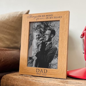 Marco de fotos personalizado para papá en Navidad, regalo conmemorativo, 5x7 o 4x6, recuerdo.