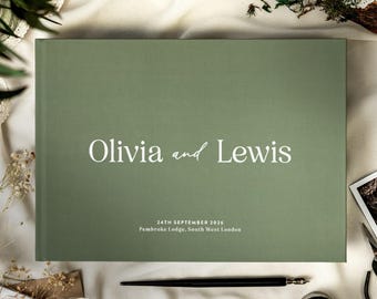 Custom Wedding Guest Book, Personalized Wedding Photo Album, Guestbook Wedding Scrapbook, Reception Keepsake