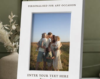 Personalised Photo Frame, Wedding Or Engagement Picture Gift, Birthday And Anniversary Keepsake, First Christmas Present
