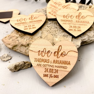 Wedding Save the Dates Magnet Cards, Rustic Wooden Save the Date, Personalised Save the Evening, Wedding Invite with FREE Envelope, Floral image 8
