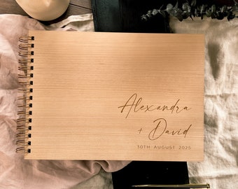 Rustic Wedding Guest Book Alternative - Personalised Wooden Guestbook Wedding, Wedding Photo Album, Wedding Decor, Unique Wedding Gift