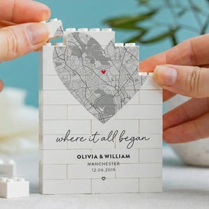 Mapa del lugar donde nos conocimos, regalo personalizado para parejas con la ubicación de su hogar, recuerdo con coordenadas personalizadas, regalo del lugar donde todo comenzó, mapa para exhibición de aniversario.