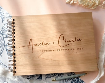 Wedding Guest Book Alternative - Personalised Photo Album, Rustic Guestbook, Minimalist Signature Design, Wedding Planner, Unique Gift