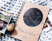 Under The Stars Baby journal, My First Year baby book, Gift For New Mum, Baby Shower Gift, Baby Milestone, New Born Gifts, The Night Sky