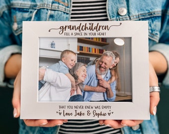 Christmas Gift For Grandparents, Grandchildren Photo Frame, Personalised Gifts For Grandma From Grandkids, Grandad Nanny Presents