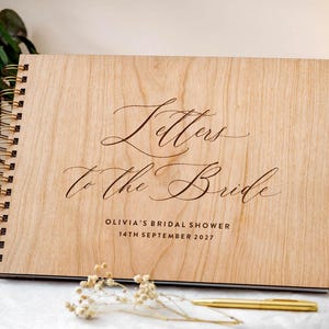 Livro de Cartas para a Noiva, Presente de Noiva, Livro de Memórias para Despedida de Solteira, Lembrança da Noiva, Presente de Casamento Personalizado para Noiva, Chá de Panela
