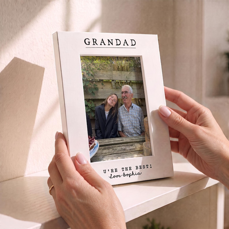 Personalised Grandad Gift From Grandkids, Birthday Photo Frame, First Christmas Gift For Grandparents, Family Keepsake For Grandma image 5