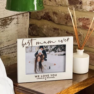 Personalised Mum Photo Gifts | Best Mum Ever Gift | Unique Birthday Gift For Mom | Engraved Frame Keepsake, Christmas Gift From Daughter Son