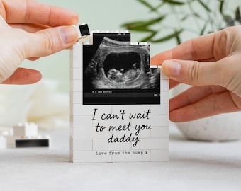 Regalo per il futuro papà, blocco fotografico personalizzato con l'ecografia del bambino, regalo per il futuro papà, ricordo dell'annuncio della gravidanza per lui, regalo per il futuro papà