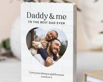 Daddy And Me Gift, Personalised Dad Photo Keepsake, Fathers Day Present From Kids, Best Dad Ever Birthday Gift, New Dad Photo Block