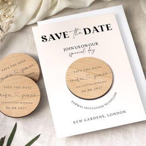 Ímãs de "Reserve a Data" com Cartões | Ímãs de "Reserve a Data" Simples para Casamento | Convites Modernos para "Reserve a Data" ou Recepção | Convites Minimalistas imagem 6