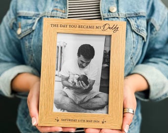 Il giorno in cui sei diventato mio padre / Cornice fotografica personalizzata / La migliore idea regalo per papà, regali di compleanno / Felice festa del papà, regalo di compleanno per papà