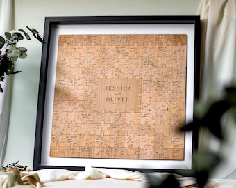 Guest Book Alternative Wedding | Personalised Wedding Guest Book Alternative Puzzle, Personalised Rustic Guestbook, Wedding Gift Keepsake