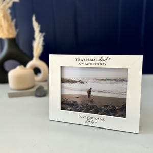 Personalisierter Vatertagsgeschenk-Fotorahmen | Bestes Geschenk für Papa, Stiefvater, von Tochter | Glücklicher Vatertag Bilderrahmen | Geschenkidee zum Geburtstag
