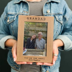 Personalised Grandad Gift From Grandkids, Birthday Photo Frame, First Christmas Gift For Grandparents, Family Keepsake For Grandma image 6