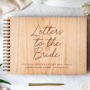 Libro de cartas a la novia, regalo de despedida de soltera, álbum de recuerdos de la novia, regalo de despedida de soltera, álbum de fotos de boda para la novia, cuaderno de novia