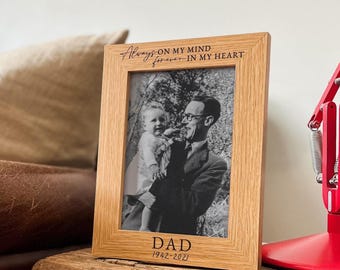 Personalized Christmas Dad Memorial Gift Photo Frame | In Loving Memory Of Gift, 5x7 Or 4x6 Picture Frame, Remembrance Gift Keepsake