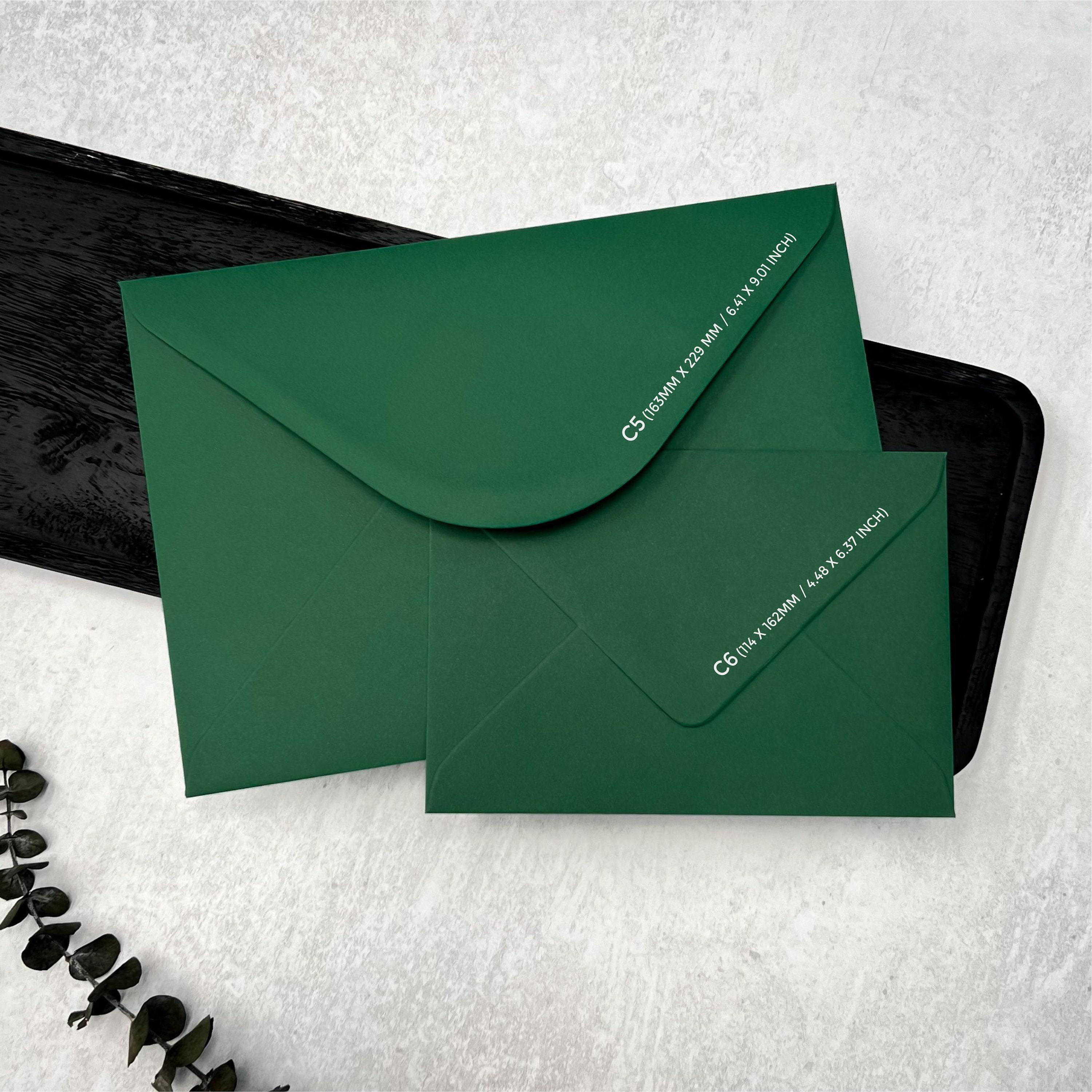 Netuno 500 Square Black Forest Green Coloured Envelopes 153 X 153 Mm 6