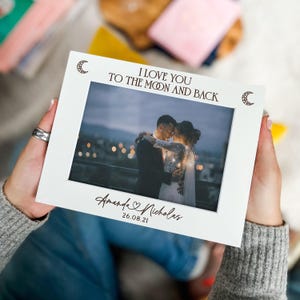 Personalisierter Paar-Weihnachtsgeschenk-Fotorahmen, Geschenke für Freund-Freundin, Gravurrahmen, Partner-Geburtstagsgeschenk, Jubiläumsgeschenk