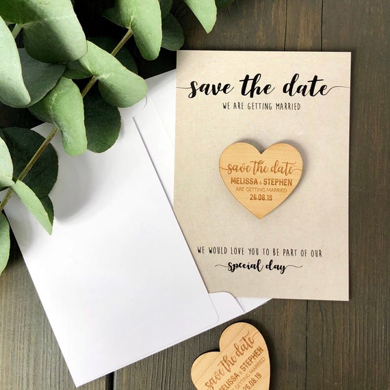 Save the Date Magnets Cards, Wedding Invitations, Rustic Magnet