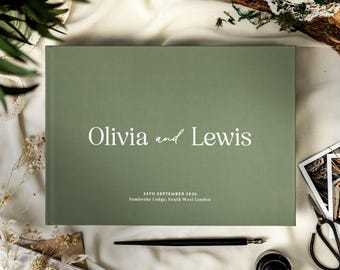 Custom Wedding Guest Book, Personalized Wedding Photo Album, Guestbook Wedding Scrapbook, Reception Keepsake