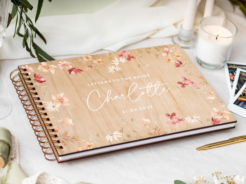 Custom Letters To The Bride Book, Hen Do Scrapbook, Bride Wedding Guest Book Keepsake Gift, Personalised Bachelorette Bridal Shower Album image 8