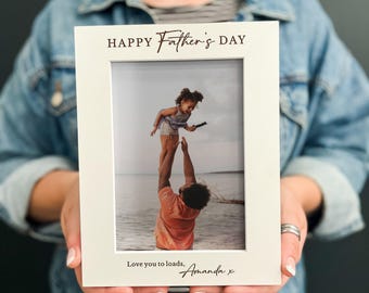 Regalo personalizzato per la festa del papà / Regali di compleanno / Cornice per foto da figlia e figlio, Cornice per foto del patrigno, Buona festa del papà