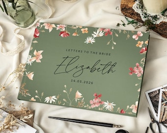 Custom Letters To The Bride Book, Bridal Shower Scrapbook Gift, Wedding Guest Book Album, Hen Do Gift