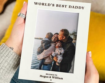 Personalized "Daddy" Photo Frame | Engraved Wood