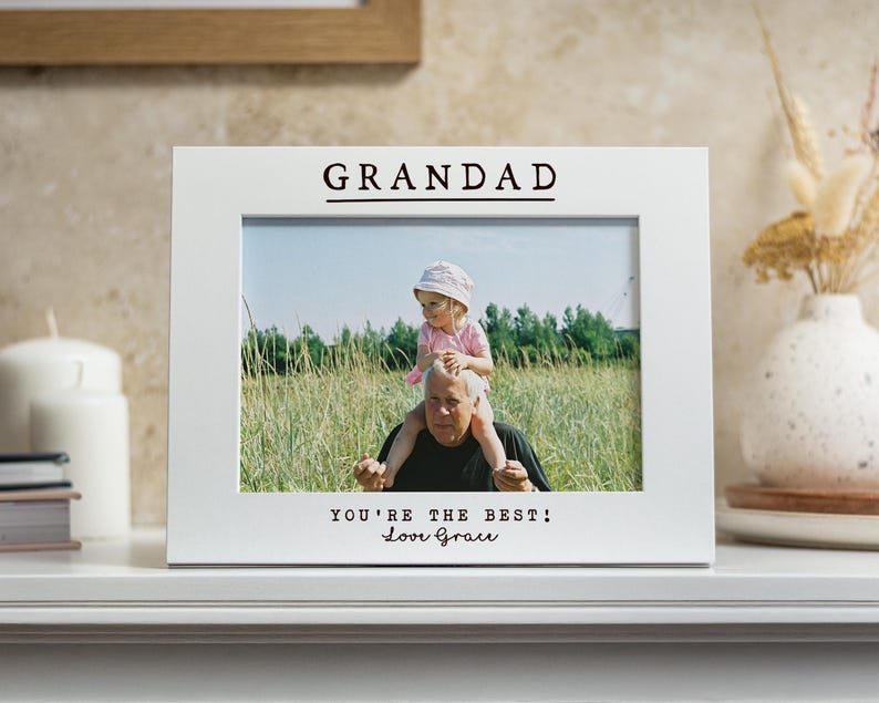 Personalised Grandad Gift From Grandkids, Birthday Photo Frame, First Christmas Gift For Grandparents, Family Keepsake For Grandma image 7