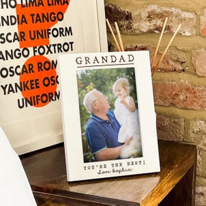 Grandad Gifts, Gift For Grandad From Grandchildren | Personalised Photo Frame, Birthday Gift For Grandparent Grandpa, Custom Frame 4x6 5x7